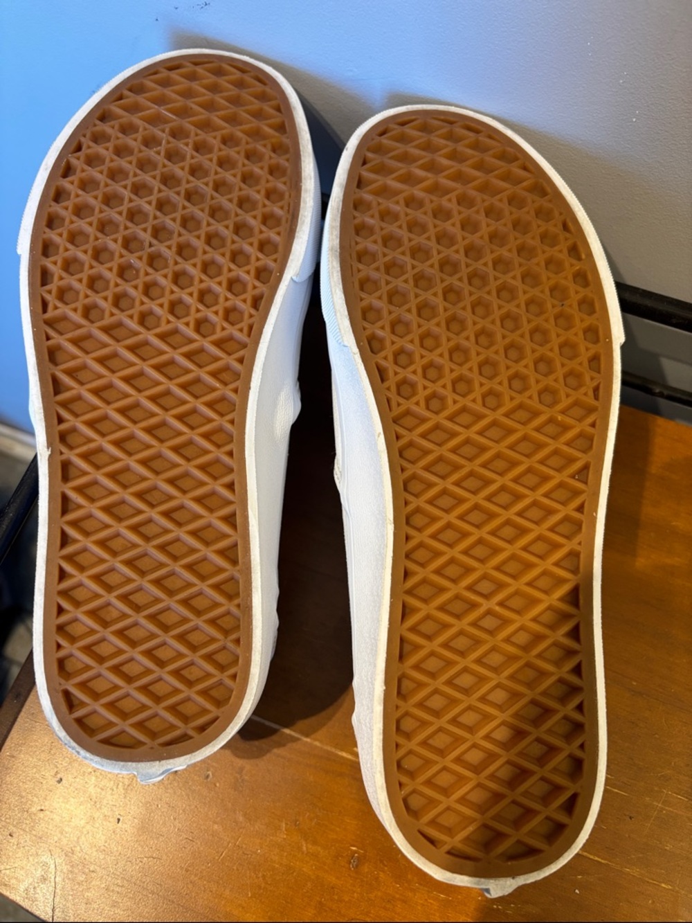 Vans Asher White Canvas Slip On Sneakers - Picture 7 of 7